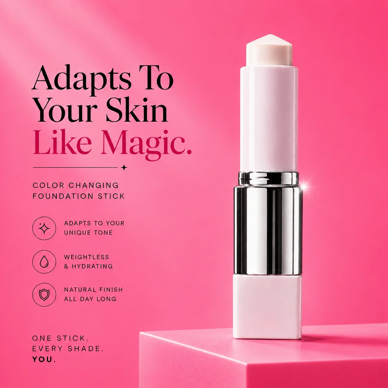 Korean 2-in-1 Color-Changing Foundation Stick