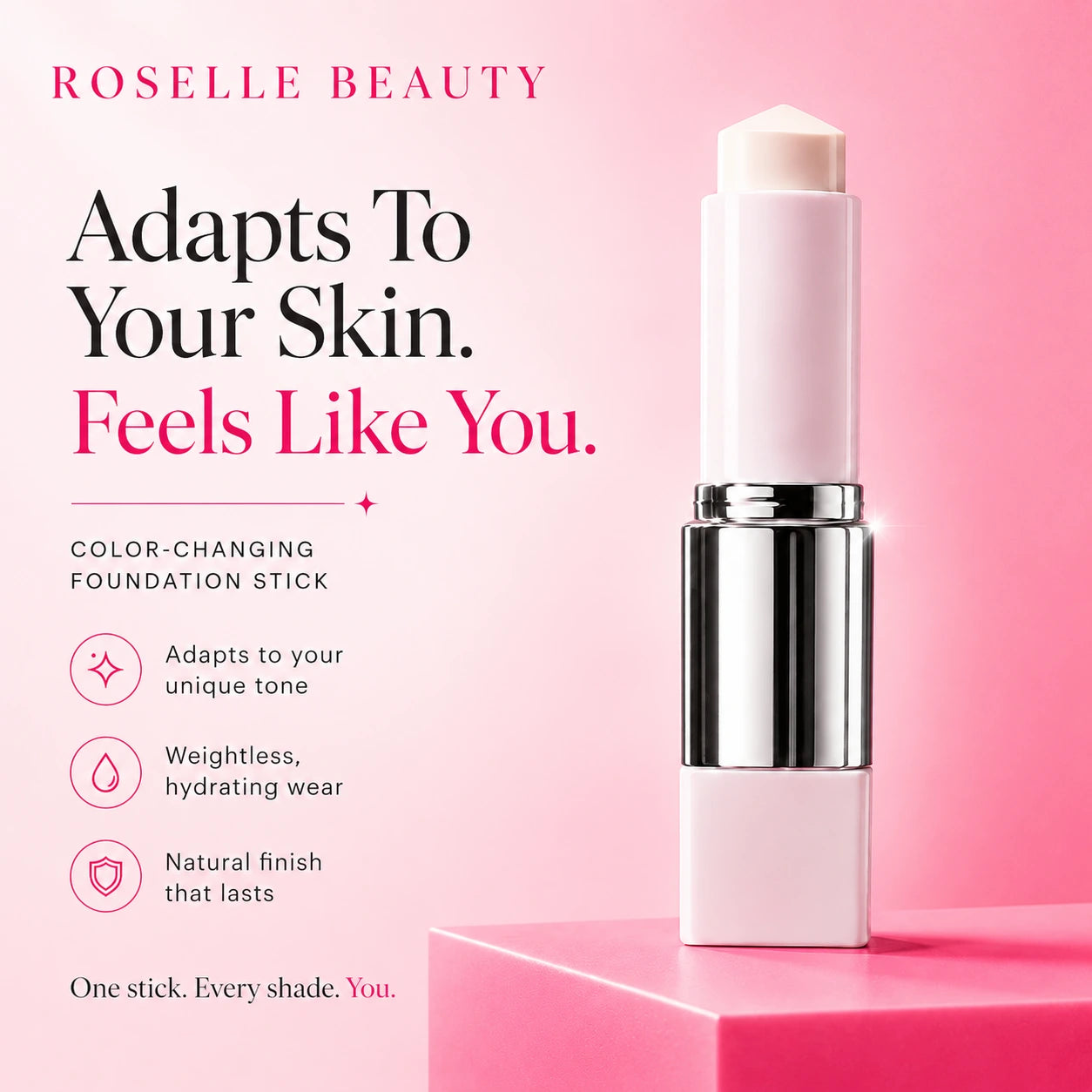 Korean 2-in-1 Color-Changing Foundation Stick