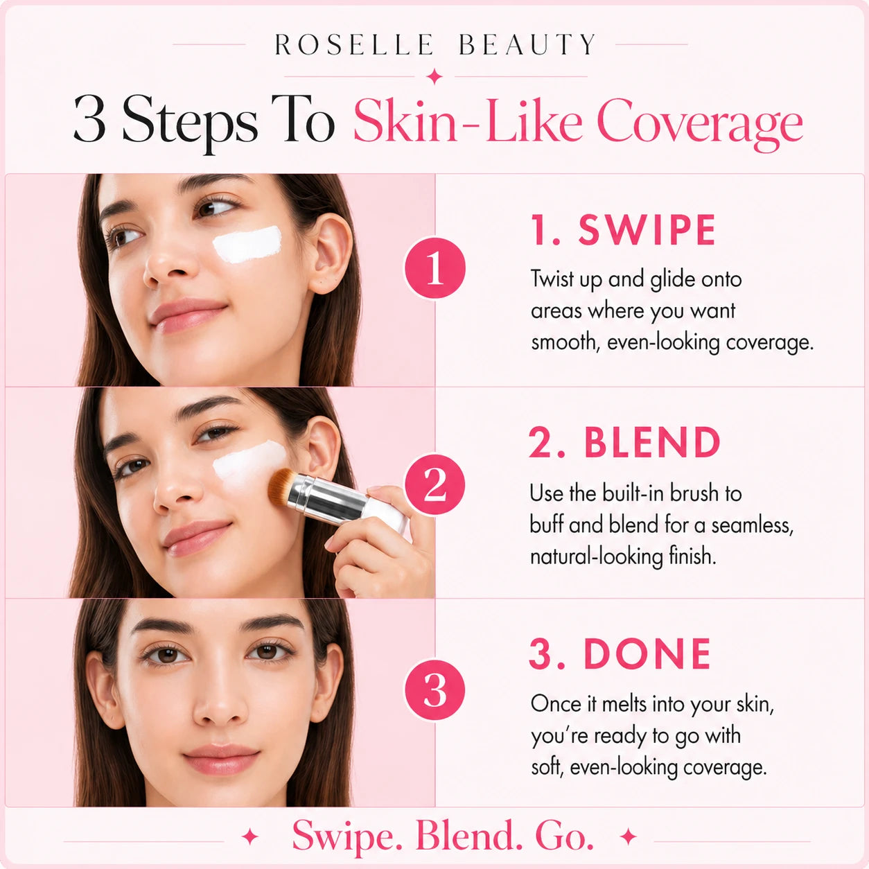 Korean 2-in-1 Color-Changing Foundation Stick